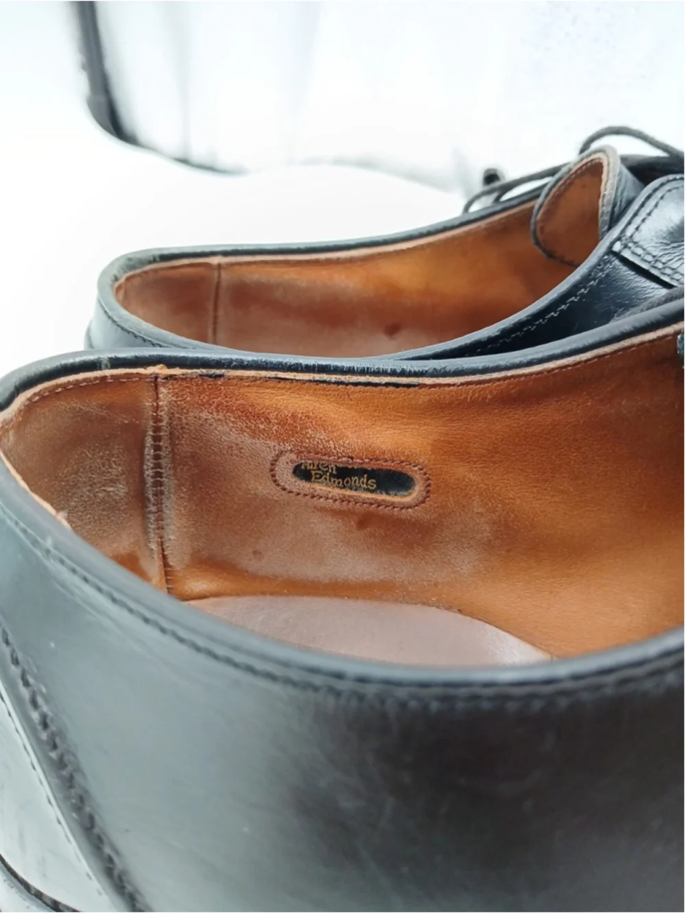 Allen Edmonds Hancock Men's Split Toe Dress Shoes Size 11.5 Leather Black